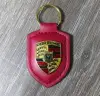 Porsche Deri Anahtarlık Kırmızı